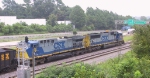 CSX 98 & 741 are in the siding with a loaded coal train